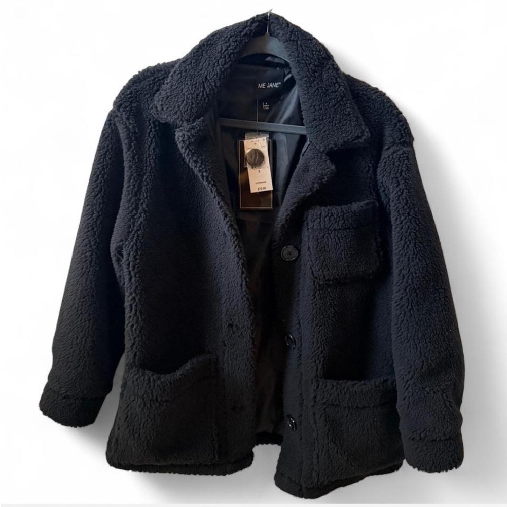 Black Sherpa Teddy Jacket